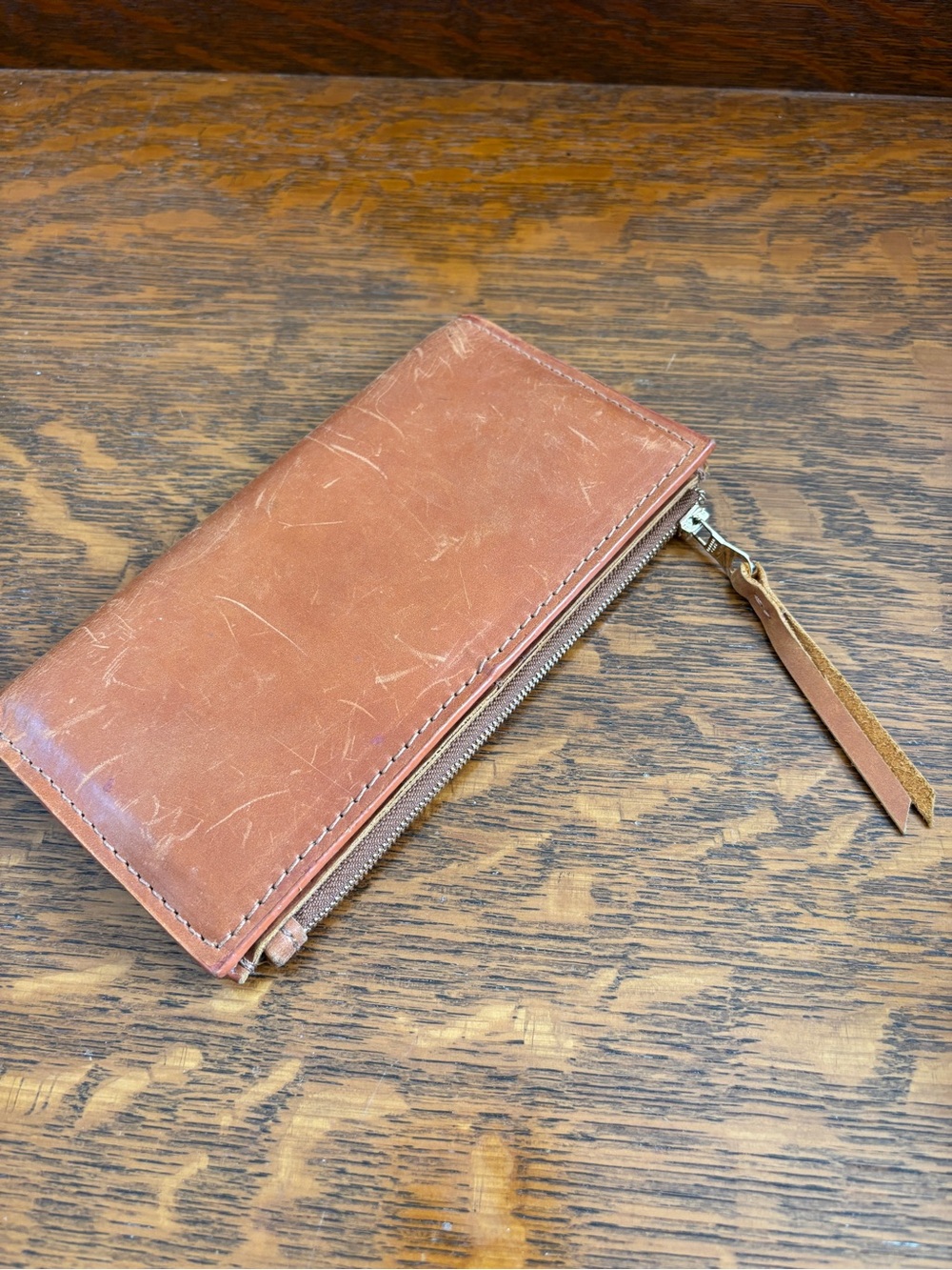 Parker Clay Women's Leather Zip Wallet - Brown